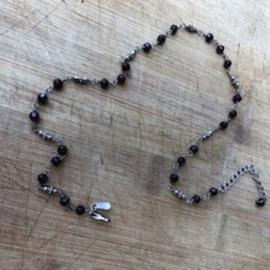 Silpada faceted garnet 925 sterling silver necklace